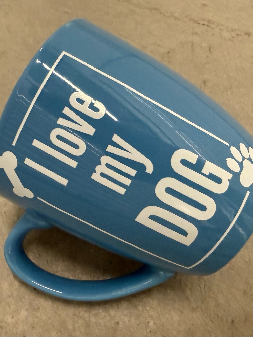 SD Graphics XL Lt. Blue “I Love My Dog” Mug